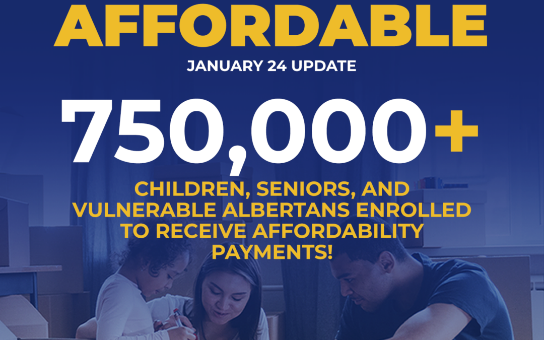 Over 750,000 to receive affordability payments