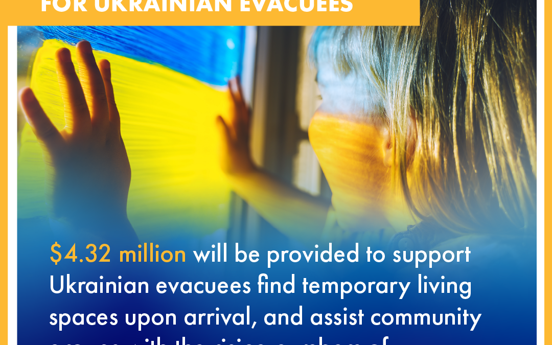 Funding accommodations for Ukrainian evacuees